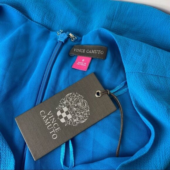 Vince Camuto- Sleeveless Asymmetric A-Line Dress - Picture 2 of 5